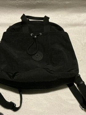 Kipling Black Drawcord Backpack